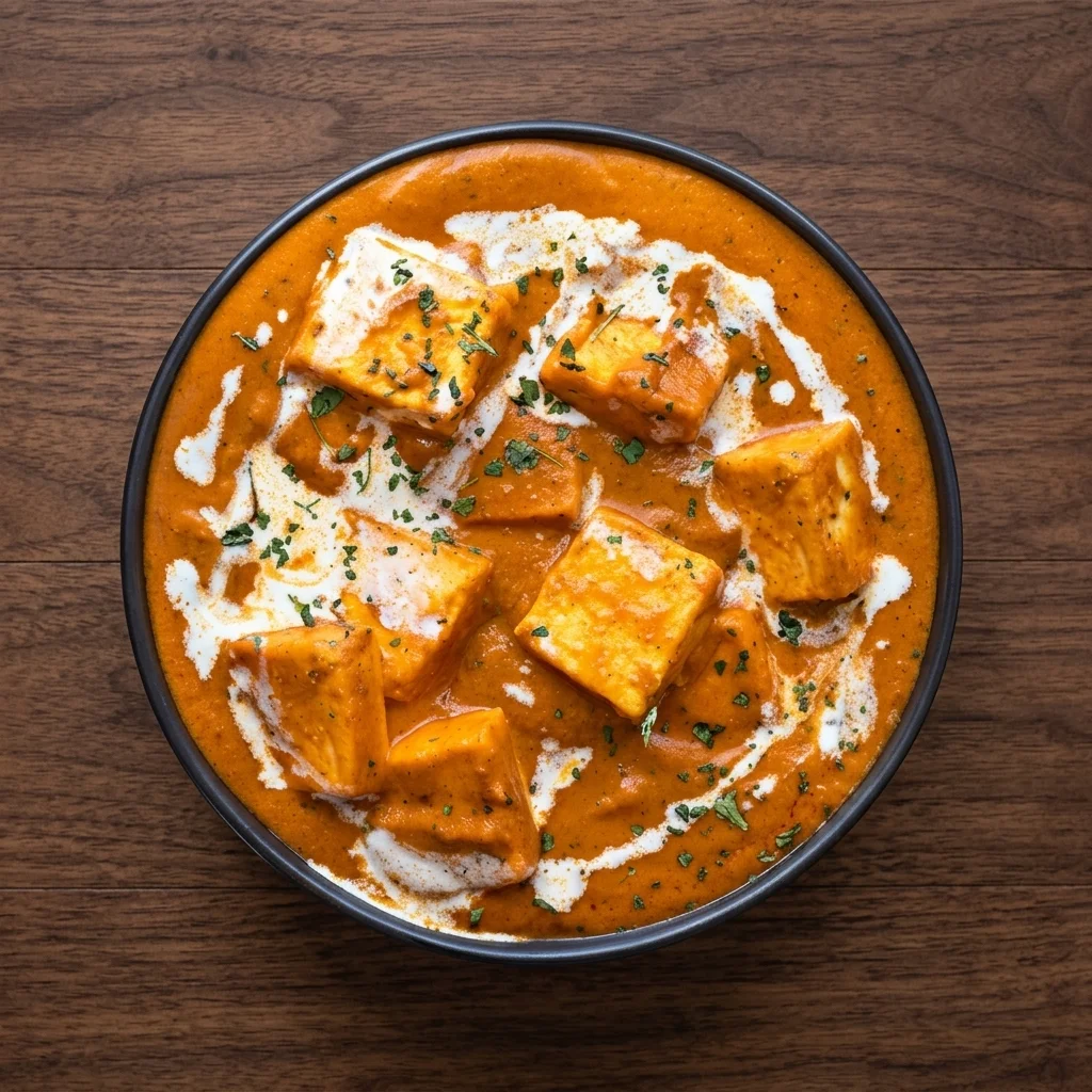 Paneer Butter Masala at Cafe Junoon, a pure vegetarian Indian cafe in Cornerstone, NE Calgary